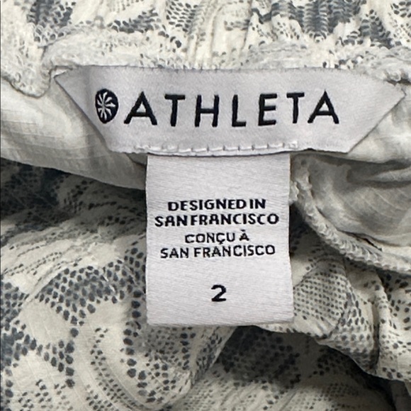 Athleta White and Gray Floral Pants - Picture 2 of 3